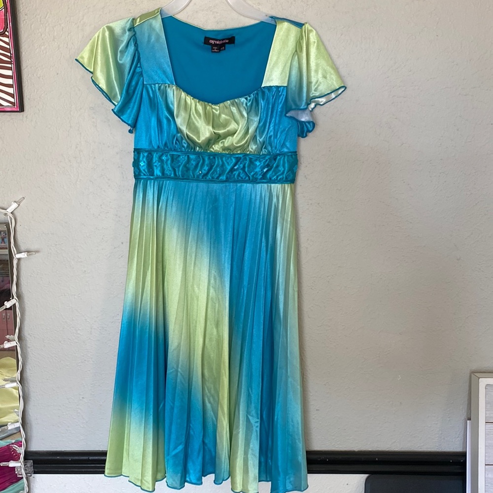 My Michelle Girls Ombré Pleated Dress